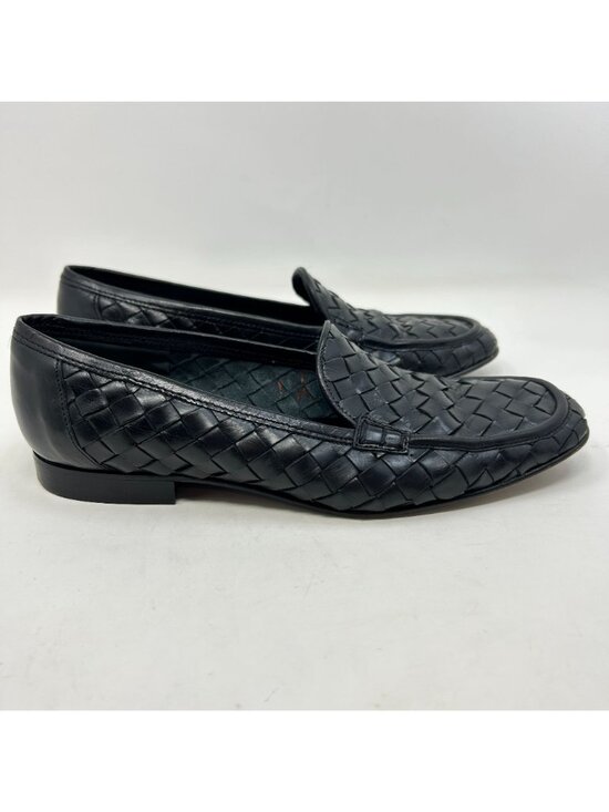 Marshall Field’s Woven Leather Slip On Loafers Black Men’s Size 7M Made in Italy main image 4